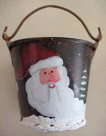 Christmas treats bucket Santa